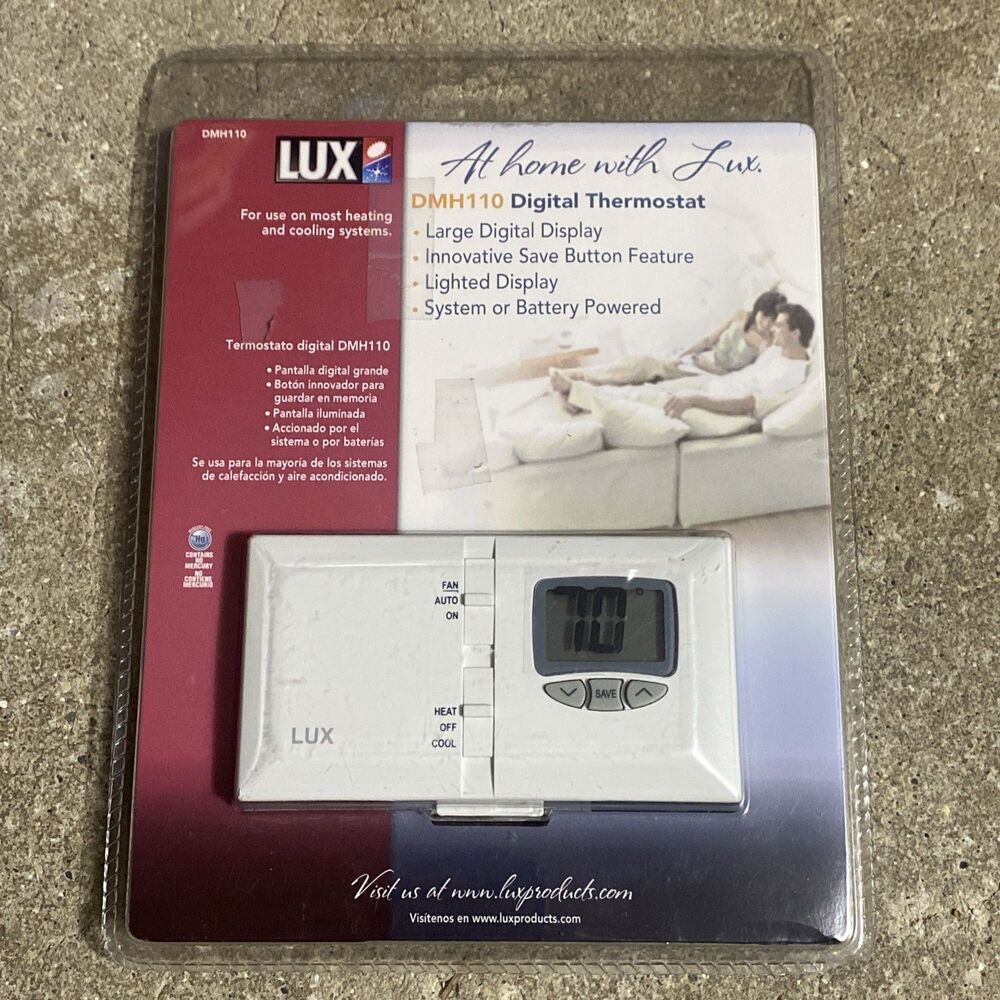 Lux Digital Thermostat Model DMH110 Digital Display Brand New Sealed